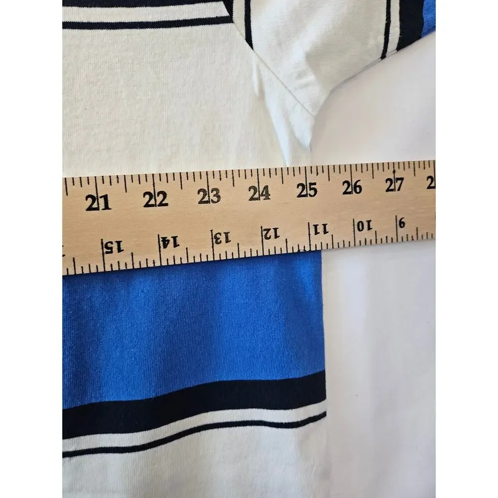 Levi's Oversized Baggy Shirt Striped Blue White Medium